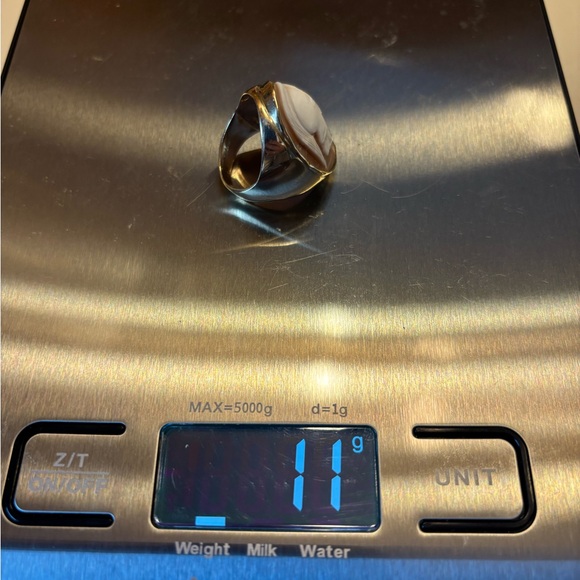 14K Gold Cameo Ring Carved Shell Athena or Roman Soldier size 7.25 - Picture 14 of 16